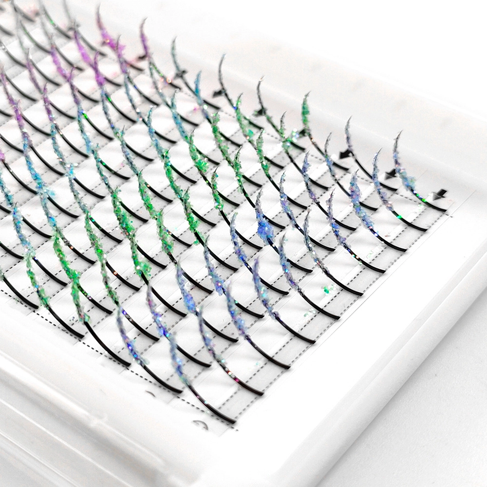 Professional wholesale gradient beauty extensions multi color green pink creative innovation bulk products