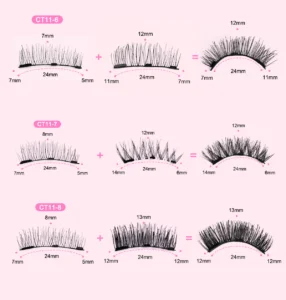 Professional magnetic eyelash ct11 8 system wholesale custom false lashes application tool set bulk order beauty salon supplier oem manufacturer