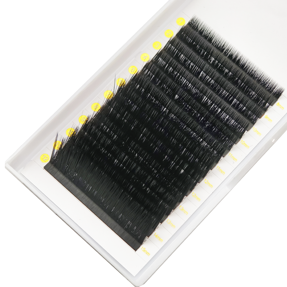 Bulk classic lash extensions individual eyelashes yellow labeled mixed lengths professional beauty supplies