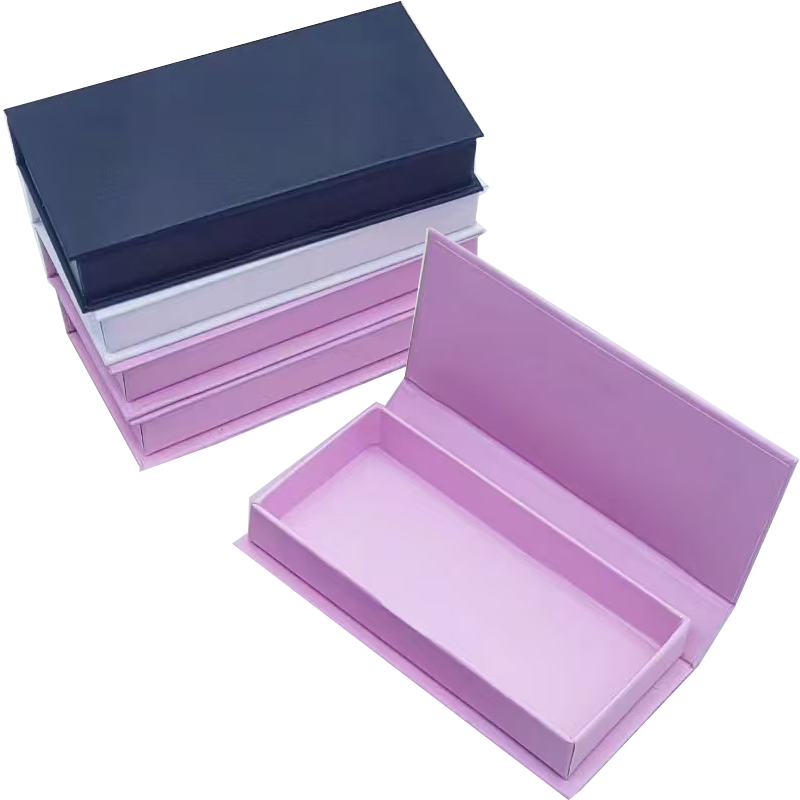 Custom gift boxes magnetic lid packaging pink purple gradient jewelry cosmetic storage boxes with flip top design