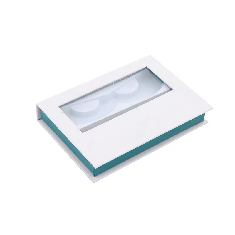 Professional multi color false eyelashes window packaging collection clear display boxes mint green purple hot pink light blue white
