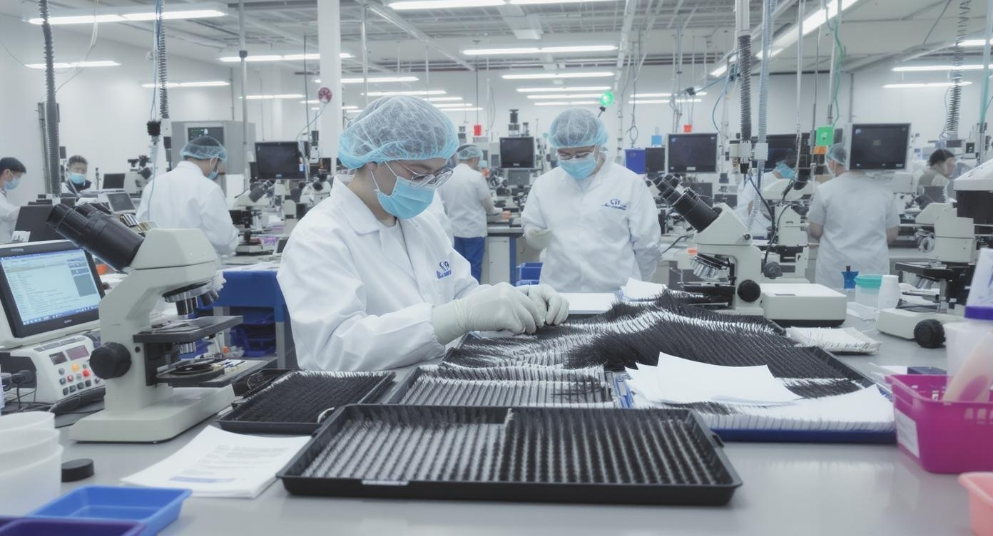 Eyelash extension manufacturing process professional factory production handmade lash creation beauty industr