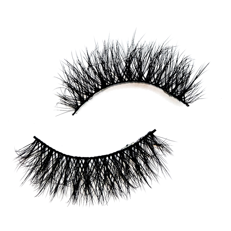 Wispy false eyelashes natural volume strip lashes lightweight black synthetic fibers criss-cross pattern