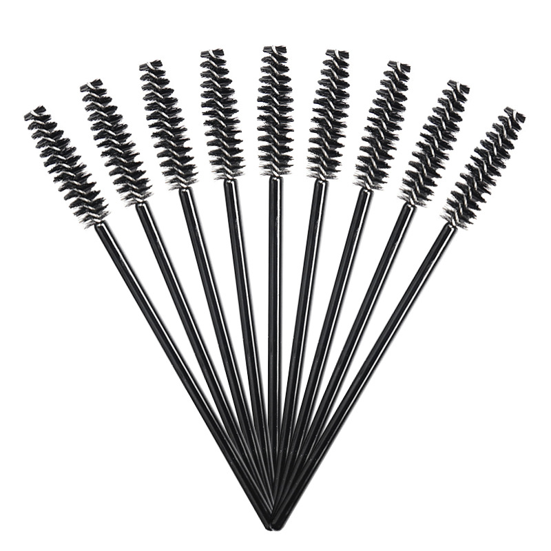 Wholesale mascara wand brushes disposable spoolie tools professional black beauty salon supplies